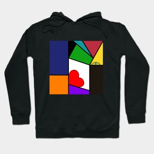 Cubism pattern, mouth and eye Hoodie